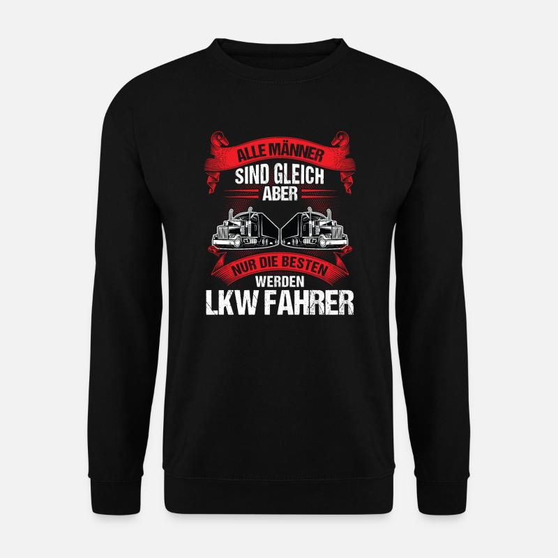 LKW Fahrer Beruf Trucker Geschenk - Unisex Pullover - Schwarz
