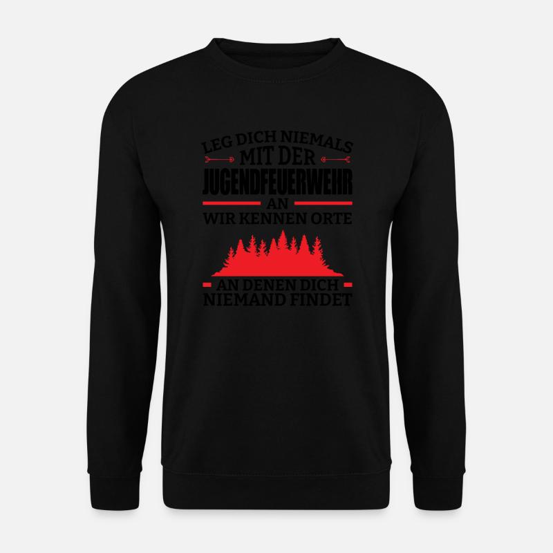 Jugend Feuerwehr Jugendfeuerwehr Geschenk - Unisex Pullover - Schwarz