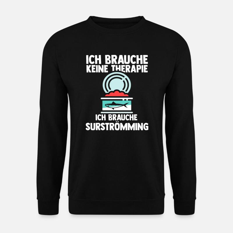Surströmming Fisch Dosenfisch Geschenk - Unisex Pullover - Schwarz
