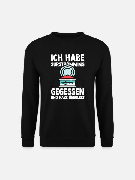 Surströmming Fisch Dosenfisch Geschenk - Unisex Pullover - Schwarz