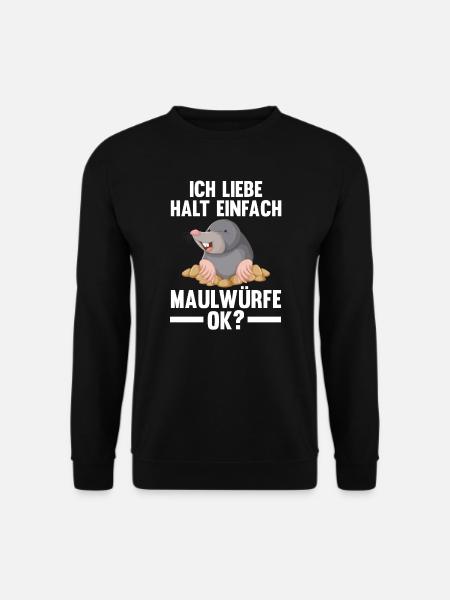Maulwurf Garten Maulwürfe Geschenk - Unisex Pullover - Schwarz