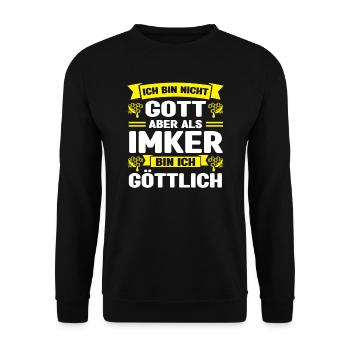 Imker Bienen Imkern Geschenk - Unisex Pullover - Schwarz - Vorne - Alina (178cm) & Michal (187cm)