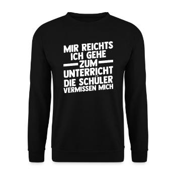 Lehrer Beruf Pädagoge Geschenk - Unisex Pullover - Schwarz - Vorne - Alina (178cm) & Michal (187cm)