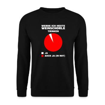 Schorle Pfälzer Pälzer Geschenk - Unisex Pullover - Schwarz - Vorne - Alina (178cm) & Michal (187cm)