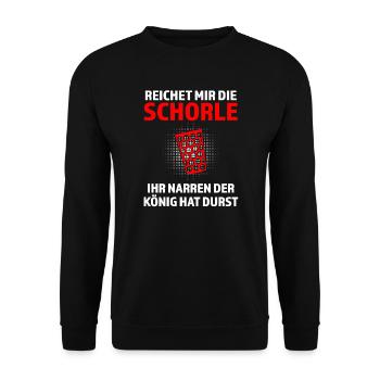 Schorle Pfälzer Weinschorle Geschenk - Unisex Pullover - Schwarz - Vorne - Alina (178cm) & Michal (187cm)