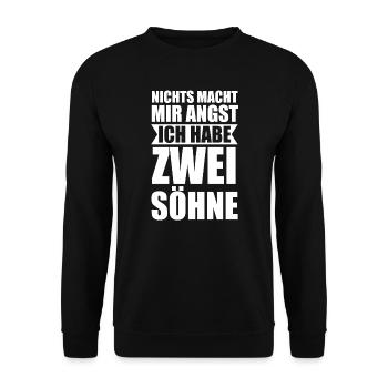 2 Söhne Familie Zwei Söhne Geschenk - Unisex Pullover - Schwarz - Vorne - Alina (178cm) & Michal (187cm)