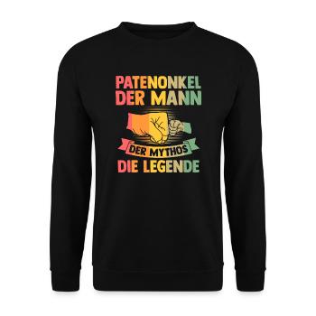 Onkel & Nichte Familie Onkel Geschenk - Unisex Pullover - Schwarz - Vorne - Alina (178cm) & Michal (187cm)