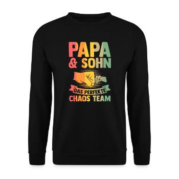 Patenonkel Patentochter Pate Geschenk - Unisex Pullover - Schwarz - Vorne - Alina (178cm) & Michal (187cm)