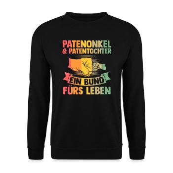Opa & Enkel Familie Enkel Geschenk - Unisex Pullover - Schwarz - Vorne - Alina (178cm) & Michal (187cm)