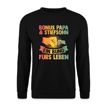Opa & Enkelin Familie Enkelin Geschenk - Unisex Pullover - Schwarz - Vorne - Alina (178cm) & Michal (187cm)