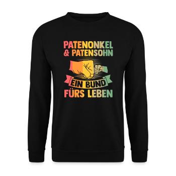 Papa & Tochter Familie Tochter Geschenk - Unisex Pullover - Schwarz - Vorne - Alina (178cm) & Michal (187cm)