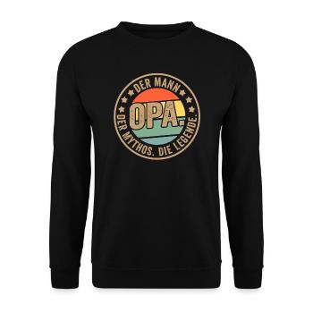 Onkel & Neffe Familie Onkel Geschenk - Unisex Pullover - Schwarz - Vorne - Alina (178cm) & Michal (187cm)