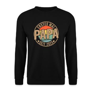 Papa & Tochter Familie Papa Geschenk - Unisex Pullover - Schwarz - Vorne - Alina (178cm) & Michal (187cm)