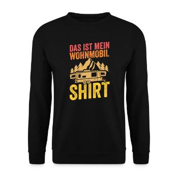 Camping Camper Campen Geschenk - Unisex Pullover - Schwarz - Vorne - Alina (178cm) & Michal (187cm)
