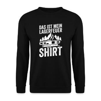 Camping Camper Wohnmobil Geschenk - Unisex Pullover - Schwarz - Vorne - Alina (178cm) & Michal (187cm)