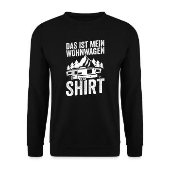 Camping Camper Caravan Geschenk - Unisex Pullover - Schwarz - Vorne - Alina (178cm) & Michal (187cm)