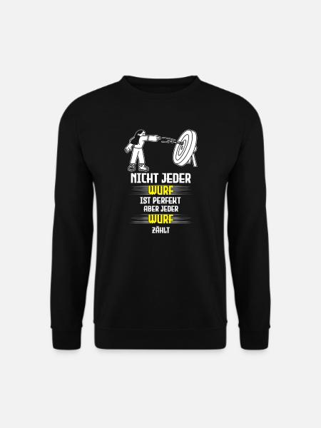 Darts Darten Dartspiel Geschenk - Unisex Pullover - Schwarz