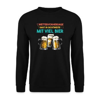 Darts Bier Darts Spieler Geschenk - Unisex Pullover - Schwarz - Vorne - Alina (178cm) & Michal (187cm)