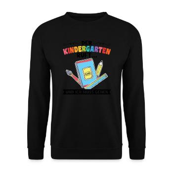 Kindergartenkind Kindergarten Kindergartenanfang G - Unisex Pullover - Schwarz - Vorne - Alina (178cm) & Michal (187cm)
