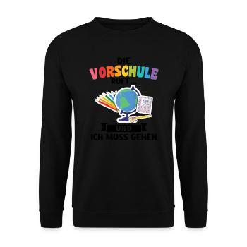 Kindergarten Vorschule Vorschulpädagoge Geschenk - Unisex Pullover - Schwarz - Vorne - Alina (178cm) & Michal (187cm)