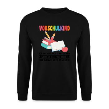 Kindergarten Vorschule Vorschulpädagoge Geschenk - Unisex Pullover - Schwarz - Vorne - Alina (178cm) & Michal (187cm)
