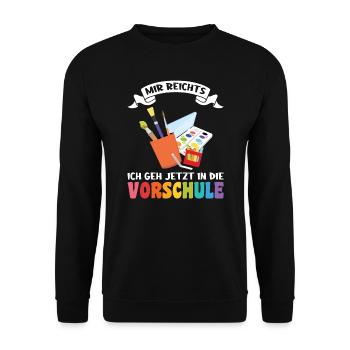 Kindergarten Abschied Vorschule Vorschulpädagoge G - Unisex Pullover - Schwarz - Vorne - Alina (178cm) & Michal (187cm)