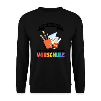 Kindergarten Abschied Vorschule Vorschulpädagoge G - Unisex Pullover - Schwarz - Vorne - Alina (178cm) & Michal (187cm)