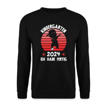 Kindergartenanfang Kindergarten Kindergartenkind G - Unisex Pullover - Schwarz - Vorne - Alina (178cm) & Michal (187cm)