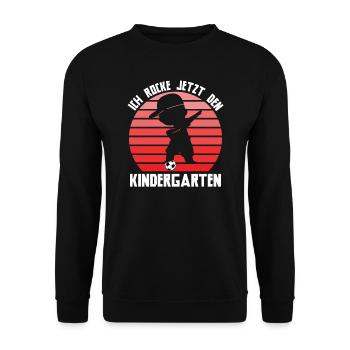 Kindergartenanfang Kindergarten Kindergartenkind G - Unisex Pullover - Schwarz - Vorne - Alina (178cm) & Michal (187cm)