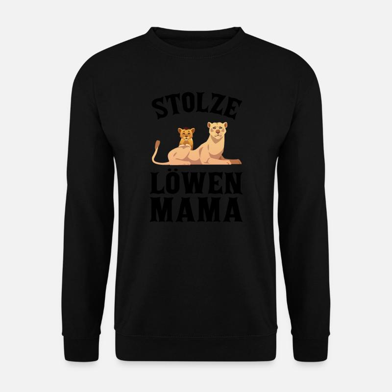 Mama Löwe Mutter Geschenk - Unisex Pullover - Schwarz
