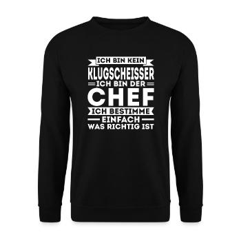Chef Chefin Geschenk - Unisex Pullover - Schwarz - Vorne - Alina (178cm) & Michal (187cm)