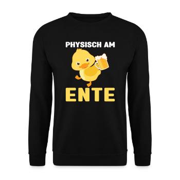 Lustig Ironie Ente Ente Sarkasmus Geschenk - Unisex Pullover - Schwarz - Vorne - Alina (178cm) & Michal (187cm)