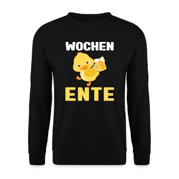 Lustig Ironie Ente Ente Sarkasmus Geschenk - Unisex Pullover - Schwarz - Vorne - Alina (178cm) & Michal (187cm)