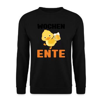 Lustig Ironie Ente Ente Sarkasmus Geschenk - Unisex Pullover - Schwarz - Vorne - Alina (178cm) & Michal (187cm)