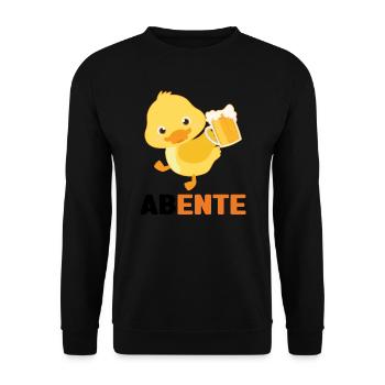 Lustig Ironie Ente Ente Sarkasmus Geschenk - Unisex Pullover - Schwarz - Vorne - Alina (178cm) & Michal (187cm)