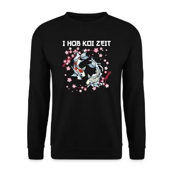 Kois Koi Sarkasmus Geschenk - Unisex Pullover - Schwarz - Vorne - Alina (178cm) & Michal (187cm)