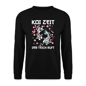 Kois Koi Sarkasmus Geschenk - Unisex Pullover - Schwarz - Vorne - Alina (178cm) & Michal (187cm)