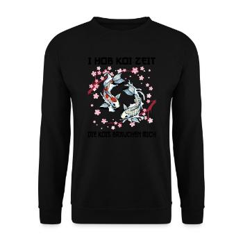Kois Koi Sarkasmus Geschenk - Unisex Pullover - Schwarz - Vorne - Alina (178cm) & Michal (187cm)