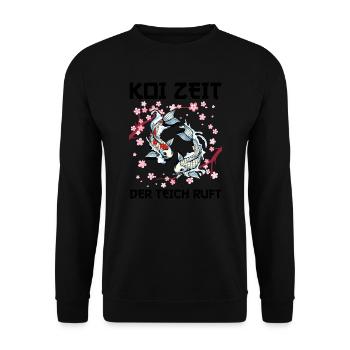 Kois Koi Sarkasmus Geschenk - Unisex Pullover - Schwarz - Vorne - Alina (178cm) & Michal (187cm)