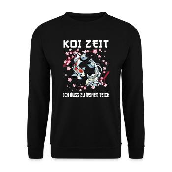 Kois Koi Sarkasmus Geschenk - Unisex Pullover - Schwarz - Vorne - Alina (178cm) & Michal (187cm)