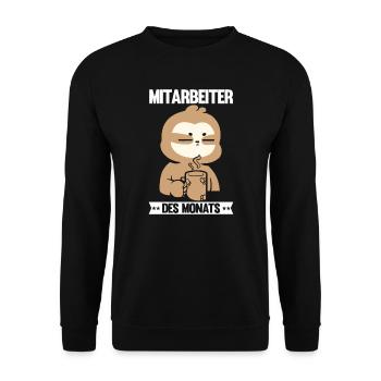 Abschied Kollegin Abschiedsparty Geschenk - Unisex Pullover - Schwarz - Vorne - Alina (178cm) & Michal (187cm)