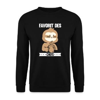 Abschied Kollegin Abschiedsparty Geschenk - Unisex Pullover - Schwarz - Vorne - Alina (178cm) & Michal (187cm)