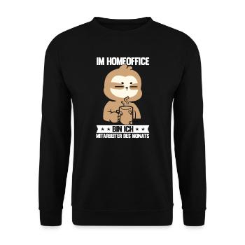Abschied Kollegin Abschiedsparty Geschenk - Unisex Pullover - Schwarz - Vorne - Alina (178cm) & Michal (187cm)