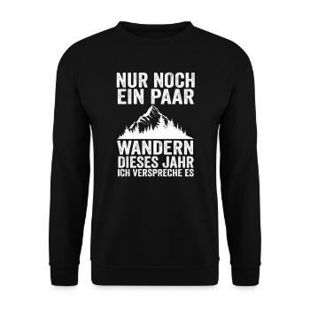 Wandern Berge Wanderer Geschenk - Unisex Pullover - Schwarz - Vorne - Alina (178cm) & Michal (187cm)