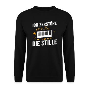 Orgel Musik Organist Geschenk - Unisex Pullover - Schwarz - Vorne - Alina (178cm) & Michal (187cm)