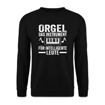 Orgel Musik Orgel Spieler Geschenk - Unisex Pullover - Schwarz - Vorne - Alina (178cm) & Michal (187cm)