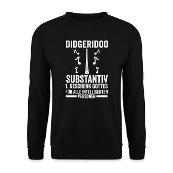 Didgeridoo Musik Didgeridoos Geschenk - Unisex Pullover - Schwarz - Vorne - Alina (178cm) & Michal (187cm)
