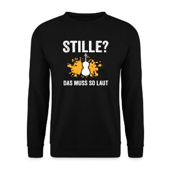 Cello Musik Musik Instrument Geschenk - Unisex Pullover - Schwarz - Vorne - Alina (178cm) & Michal (187cm)
