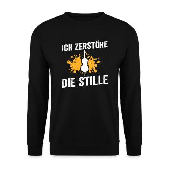 Cello Musik Musiker Geschenk - Unisex Pullover - Schwarz - Vorne - Alina (178cm) & Michal (187cm)