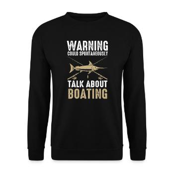Angeln Fische Fischer Geschenk - Unisex Pullover - Schwarz - Vorne - Alina (178cm) & Michal (187cm)